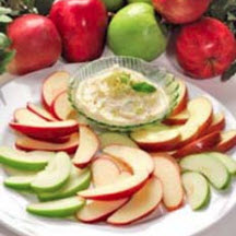 Apples with Honey-Cream Cheese Dip