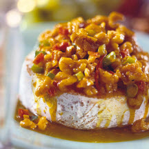 Baked Brie with Curried California Walnuts