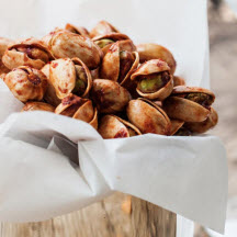 Pistachios Roasted with Smoked Chile Tequila and Limes