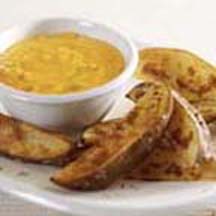 Roasted Potato Wedges with Cheddar Sauce