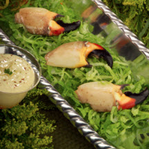 Stone Crab Claws with Spicy Golden Mustard Sauce