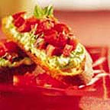 Tomato and Avocado-Goat Cheese Crostini