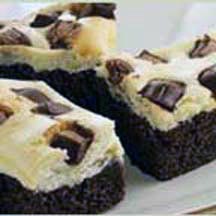 Creamy Way Galaxy Brownies with Sour Cream and Mascarpone Cheese