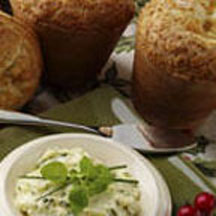 Oat Bran Popovers with Herb Butter