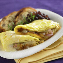 Caramelized Onion and Roth Käse Gruyère Omelet