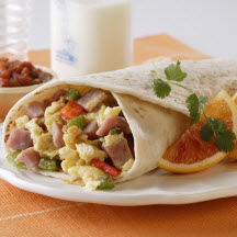 Ham and Egg Breakfast Burritos