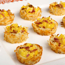 Hashbrown Nests with Eggs