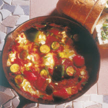 Spicy Vegetable Shakshouka with Cheese