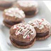 Peppermint Fudge Cookie Sandwiches