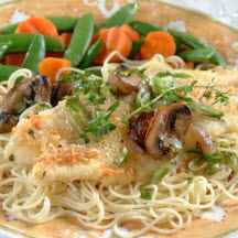 Baked Parmesan Fish with Pasta