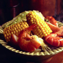 Boiled Shrimp and Fresh Corn Dinner