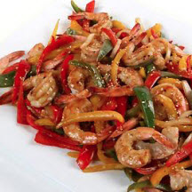 Florida Gulf Shrimp and Sweet Pepper Stir Fry with Honey-Citrus Glaze