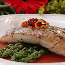 Pan-Seared Florida Snapper with Roasted Red Pepper Chili