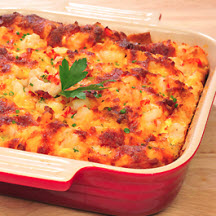 Rock Shrimp Cheese Strata