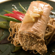 White Fish with Phyllo and Sesame Seeds