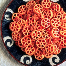 Western Wagon Wheels with Tomato Ale Sauce