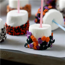 Halloween Dipped Marshmallow Pops