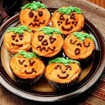 Pumpkin Face Brownie Cups