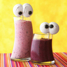 Spooky Banana-Berry Smoothies