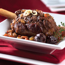 Braised Lamb Shanks with Port Wine Sauce