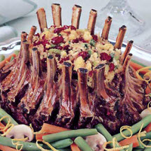 Crown Roast of Lamb with Orange Cranberry Stuffing