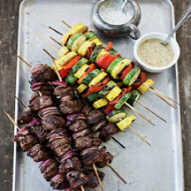 Grilled Lamb and Vegetable Kabobs