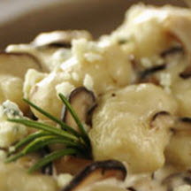 Gnocchi with Blue Cheese, Wild Mushrooms and Rosemary Madeira Cream