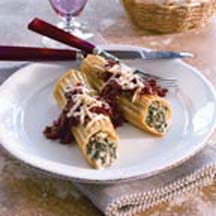 Swiss Chard and Ricotta Manicotti