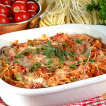 Linguine Bacon and Tomato Casserole