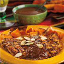 Grilled Turkey Cutlets with Chipotle Molé