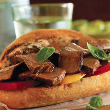 Garlic-Basil Toasted Beef Sandwiches