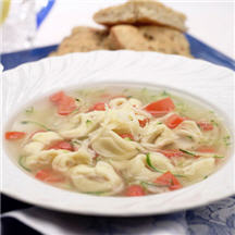 Cheese Tortellini in Savory Broth