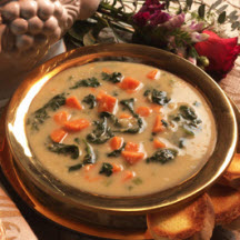 Cream of Spinach and Yam Soup