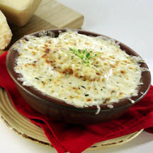 Onion Soup with Two Cheeses