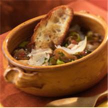 Tuscan Onion Soup with Shaved Parmesan