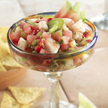 Watermelon Toasted Jalapeño and Shrimp Pico de Gallo