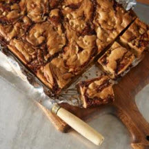 Double Peanut Butter Paisley Brownies