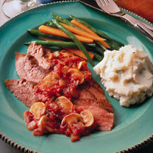 London Broil with Fresh Mushroom Salsa Sauce