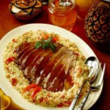 Moroccan Beef with Honey-Spice Couscous