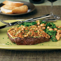 Porcini-Dusted Steaks with Horseradish Crust