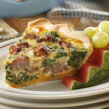 Sausage-Spinach Quiche