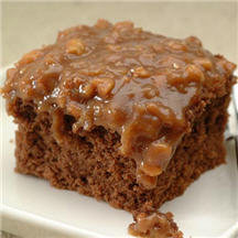 Chocolate-Peanut Butter Cake with Baby Ruth Frosting