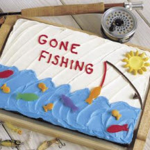 Chocolate "Gone Fishing" Cake