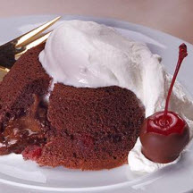 Molten Chocolate-Cherry Cakes