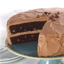 Rich Chocolate Cake with Creamy Peanut Butter Milk Chocolate Frosting