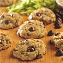 Zucchini-Oat Dark Chocolate Chip Cookies