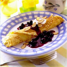 Blueberry Almond Crépes