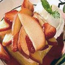 Warm Braeburn Apple-Strawberry Shortcakes