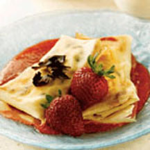 Chocolate Chip and Strawberry Crêpes