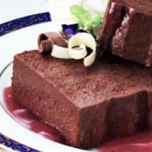 Chocolate Pate with Cranberry Coulis